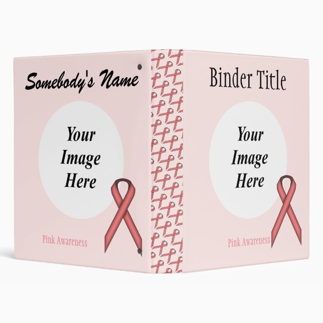 Pink Standard Ribbon Template by Kenneth Yoncich Binder (Background)