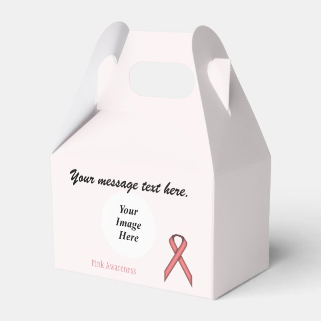 Pink Standard Ribbon Template by Kenneth Yoncich Favor Box (Front Side)