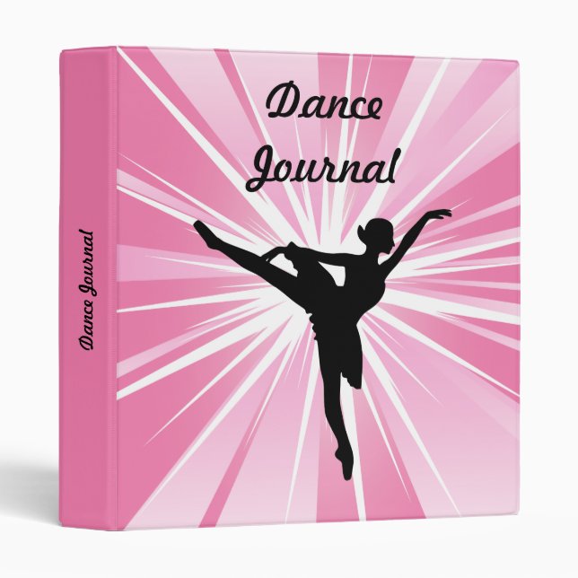 Pink Star Ballerina Binder (Front/Spine)