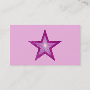 Pink Star business card template pale pink