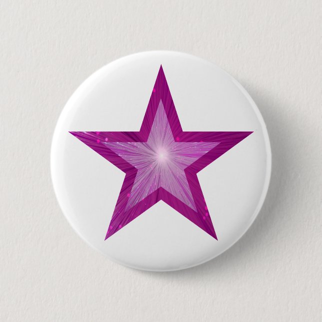 Pink Star button white (Front)