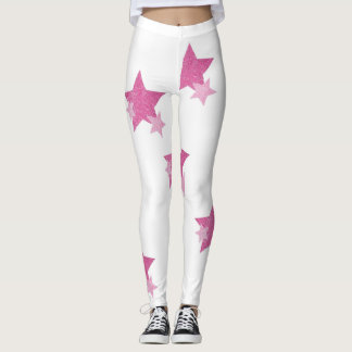 Pink star leggings