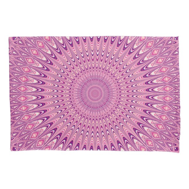 Pink star mandala pillowcase (Front)
