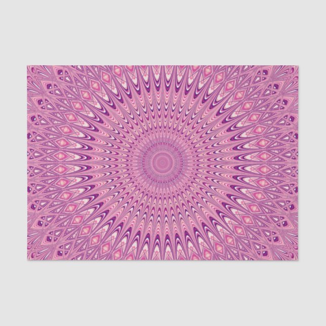 Pink star mandala tissue paper (Front)