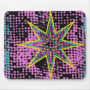 Pink Star Mouse Pad