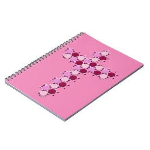 Pink Star of David Cross Optical Illusion Notebook