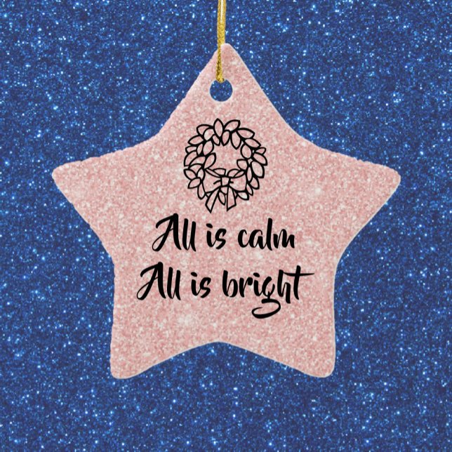 Pink, Star Silent Night Theme Ornament (Creator Uploaded)