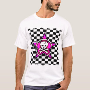 Pink Star Skull T-Shirt