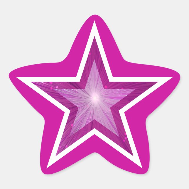 Pink Star star-shape sticker pink (Front)