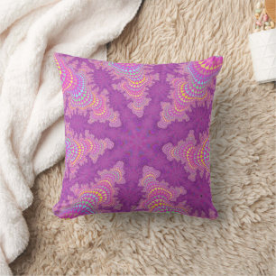 Pink Starburst Throw Pillow