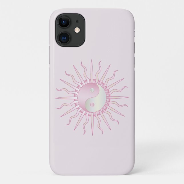 Pink Starburst Yin Yang Case-Mate iPhone Case (Back)