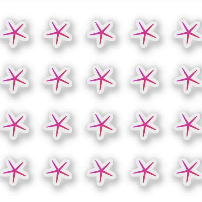 Pink Starfish Pattern Cute Beach Nautical Sea Star (Front)