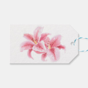 Pink Stargazer Lilies Gift Tags