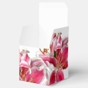 Pink Stargazer Lily Favor Box