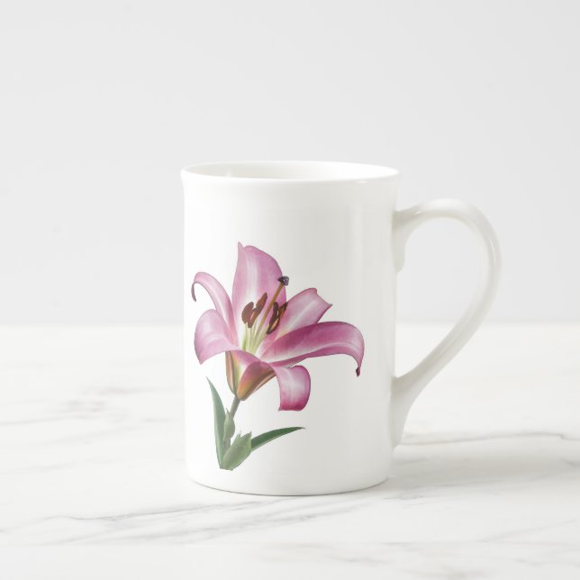 Pink Stargazer Lily Mug (Right)