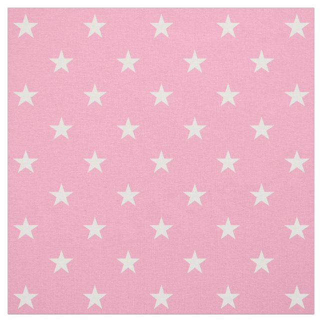 Pink Stars Fabric (Swatch)