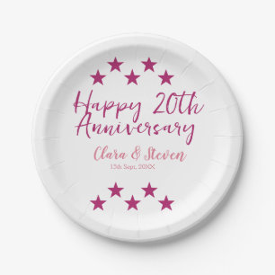 20th Anniversary Plates | Zazzle CA