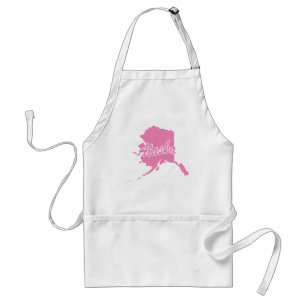 Pink State Alaska Adult Apron