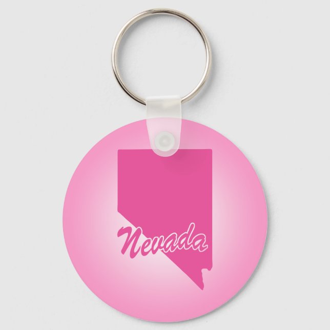 Pink State Nevada Keychain (Front)