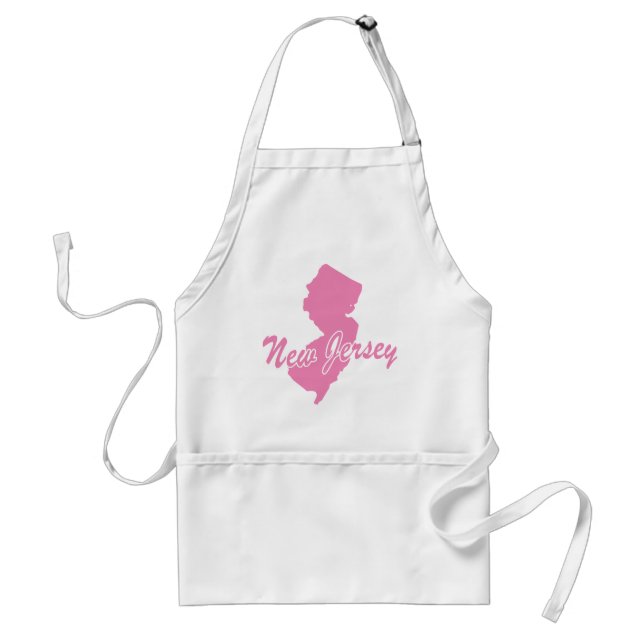 Pink State New Jersey Adult Apron (Front)