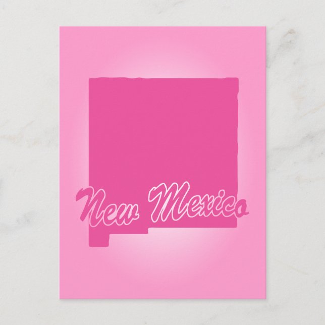 Pink State New Mexico Postcard (Front)