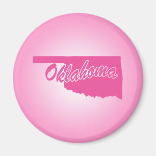 Pink State Oklahoma Magnet