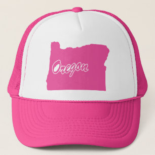 Pink State Oregon Trucker Hat