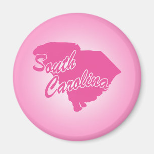 Pink State South Carolina Magnet
