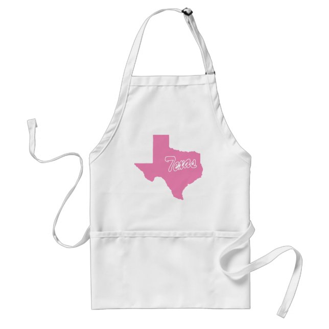 Pink State Texas Adult Apron (Front)