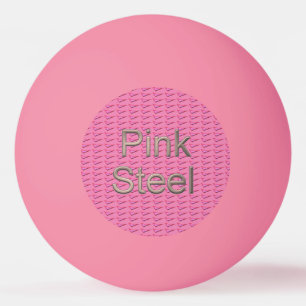 Pink Steel 1 star orange glow ping pong ball