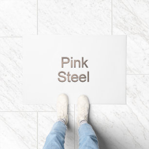 Pink Steel name doormat