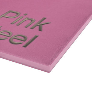 Pink Steel pink glass cutting board
