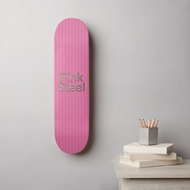 Pink Steel skateboard (Wall Art)