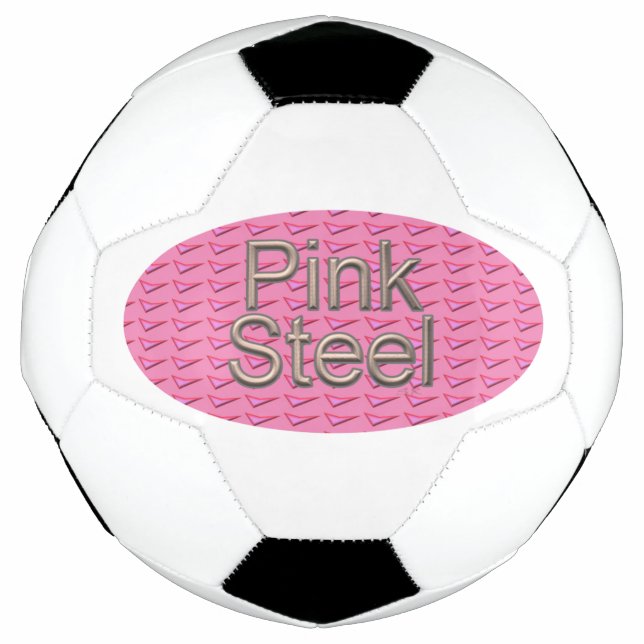 Pink Steel soccer ball (Front)