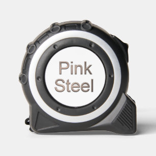 Pink Steel white tape measure 1