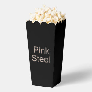 Pink Steel word black popcorn boxes