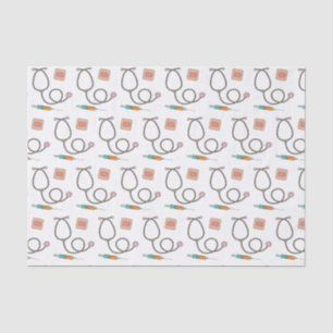 Pink Stethoscope Medical Nuse Tissue Paper