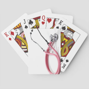 Pink Stethoscope Playing Cards