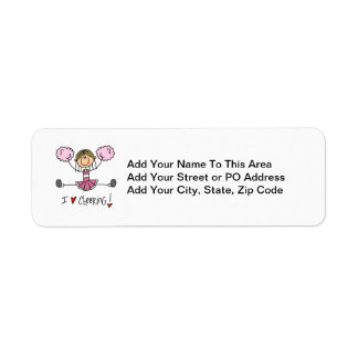Pink Stick Figure Cheerleader T-shirts and Gifts