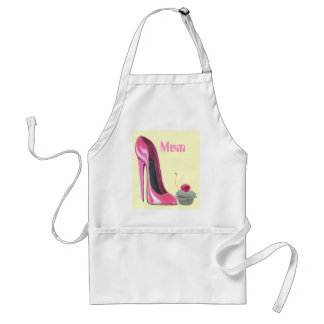 Pink Stiletto Shoe and Cupcake Standard Apron