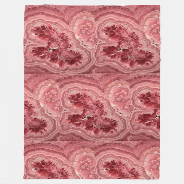 Pink stone fleece blanket (Front)