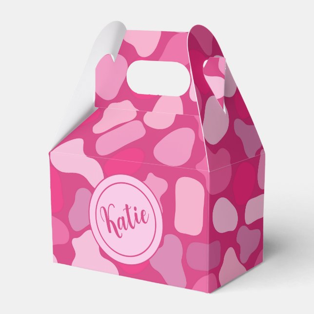Pink Stone Pattern- Favor Box (Front Side)