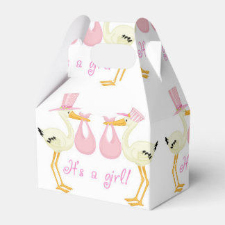 Pink Stork Baby Shower Gift Box