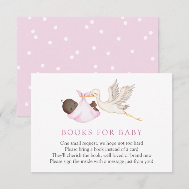Pink Stork Books for Baby insert card (Front/Back)
