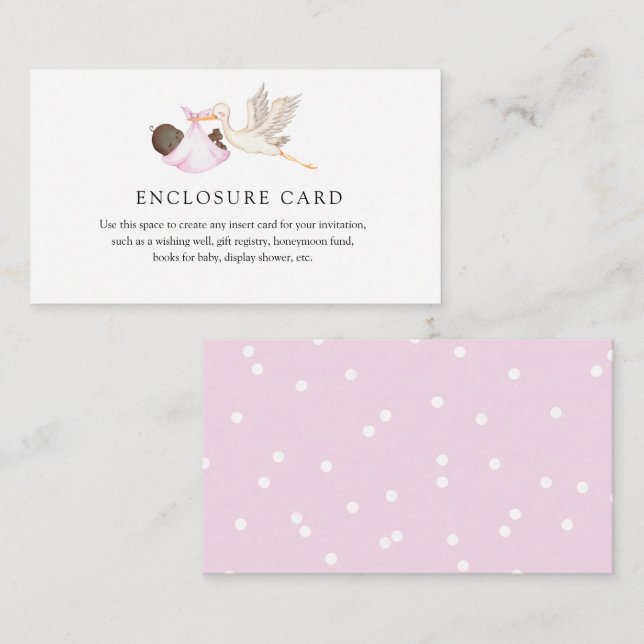 Pink Stork Custom Enclosure Card (Front/Back)