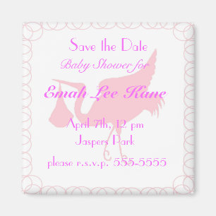 Pink Stork Magnet