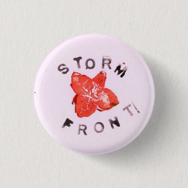Pink Storm Front 1 Inch Round Button (Front)