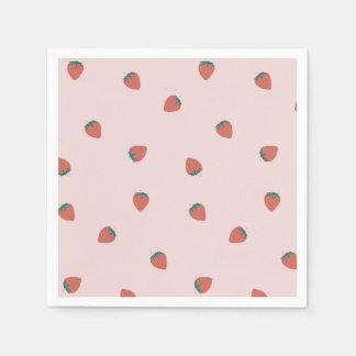 pink strawberry cocktail napkins
