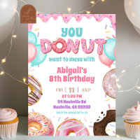 Pink Strawberry Doughnut Theme Girl Birthday Party