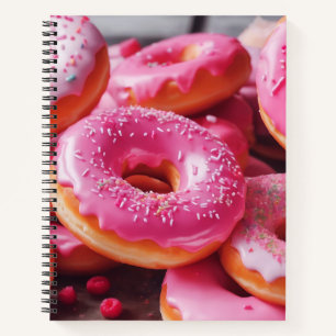 Pink Strawberry Doughnuts Notebook